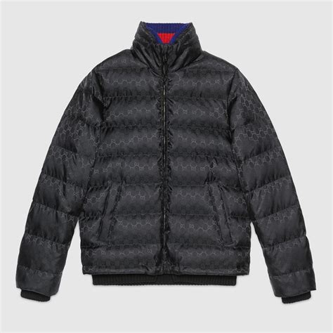 nylon jacket gucci|gg jacquard padded jacket.